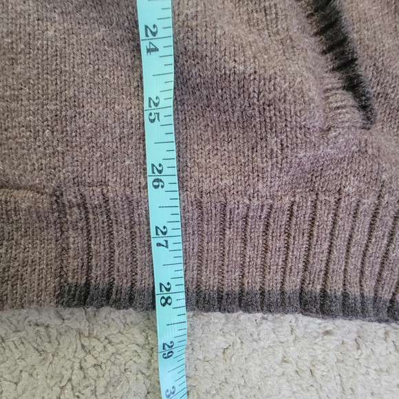 Patagonia Mens XL Lambswool Nylon Full Zip Sweater Cardigan Brown - Picture 5 of 11